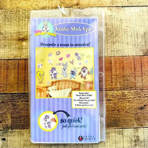NIB Rare Vintage Baby Looney Tunes Jumbo Stick Ups Decor Stickers